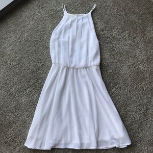 White Blue Rain Halter dress